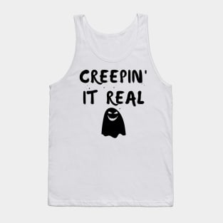 Creepin' It Real. Fun Halloween Costume, Candy Bag Tank Top